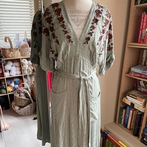 Free people Green Maxi dress